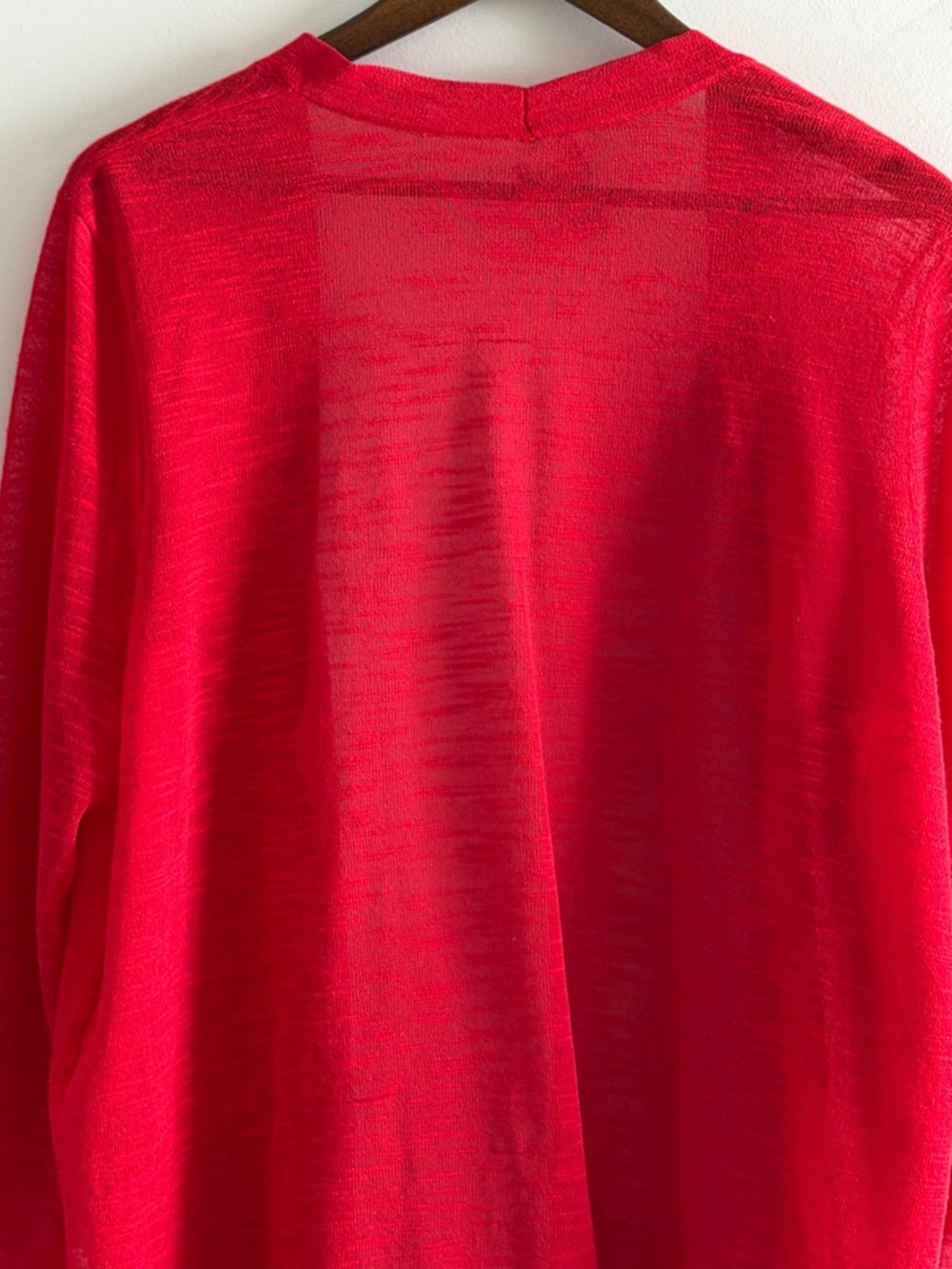 Chico's Size 3 Red Open Front Cardigan Lightweight Travel Knit Layer - Picture 3 of 6